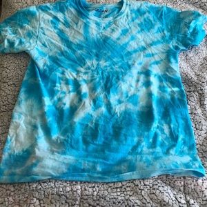 Blue and white tie dye
